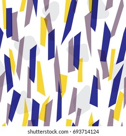 Modern seamless pattern design with colorful trapezoid stripes, simple and contemporary surface pattern, repeating background for web and print