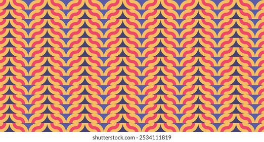 Modern seamless pattern geometric colorful combination. Perfect for printing, backgrounds, designs, wallpaper and gift wrapping