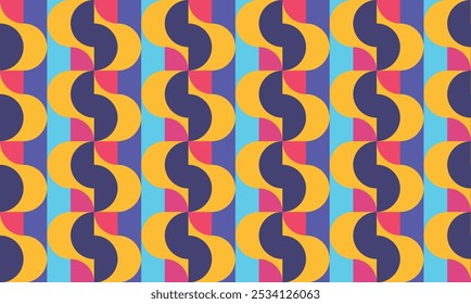 Modern seamless pattern geometric colorful combination. Perfect for printing, backgrounds, designs, wallpaper and gift wrapping