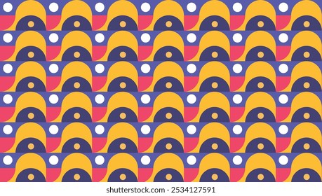 Modern seamless pattern geometric colorful combination. Perfect for printing, backgrounds, designs, wallpaper and gift wrapping