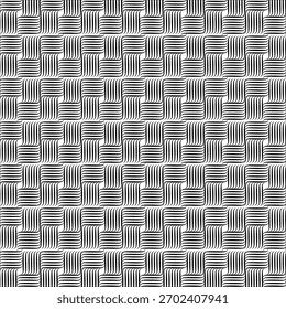 Modern seamless pattern with a geometric fabric thread texture. Abstract vector background for textile, print, and craft design projects.