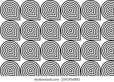 Modern seamless pattern with half-circle elements arranged in a structured, alternating layout. Great for textiles, packaging, wallpapers, and branding. High quality vector design.