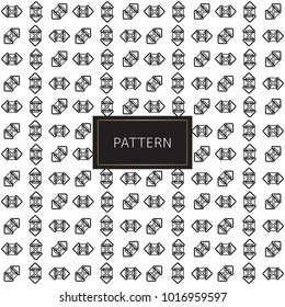 Modern seamless pattern. Inspiration from geometric black and white color background. Vector illustration.
