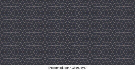 Modern seamless pattern with intersecting geometric lines forming Jewish six-pointed star of David vector illustration