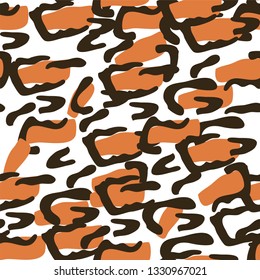 Modern seamless pattern with jaguar spots. Modern vector template. Template for the design