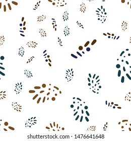 Modern Seamless pattern with Multicolored figures. Can be used for printing on packaging, bags, cups, laptop, box, etc. Pattern under the mask. Vector.