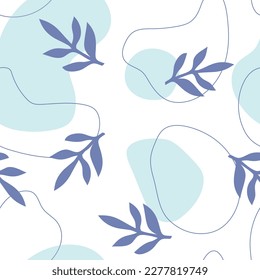 Patrón moderno sin fisuras con plantas. Plantilla de diseño de moda.
