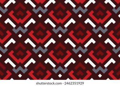 modern seamless pattern with red color