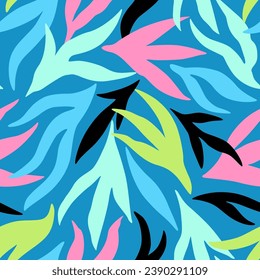 Modern seamless pattern with simple organic abstract elements. Vector illustration