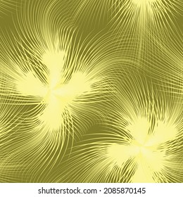 Modern seamless pattern with tropical plants leaves. Fashionable texture design, textile, fabric, printing. Original plants. Tropical leaves. Exotic design and ornament. Tropics on green background