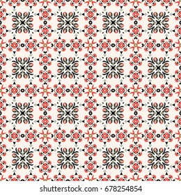 Modern seamless pattern, wallpaper design Abstract background of beautiful floral pattern on white