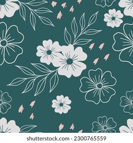 Modern seamless patterns. Cool abstract and floral design. For fashion fabrics, kid’s clothes, home decor, quilting, T-shirts, cards and templates, scrapbook and other digital needs