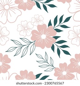 Modern seamless patterns. Cool abstract and floral design. For fashion fabrics, kid’s clothes, home decor, quilting, T-shirts, cards and templates, scrapbook and other digital needs