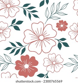 Modern seamless patterns. Cool abstract and floral design. For fashion fabrics, kid’s clothes, home decor, quilting, T-shirts, cards and templates, scrapbook and other digital needs