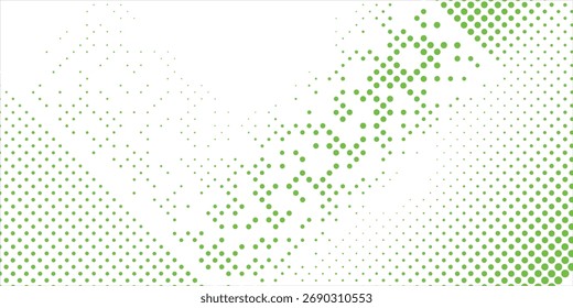 Modern Seamless Screentone Graphics_Halftone Gradation_Green