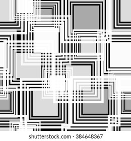 Modern Seamless Square Pattern. Geometric Line Pattern. 