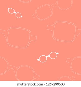 Modern seamless square vector pattern with glasses