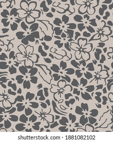 Modern seamless stylized floral tile