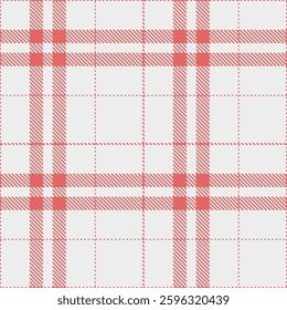 Modern Seamless Tartan in Dark Pastel Red tones Fabric Design