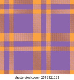 Modern Seamless Tartan in Dusty Light Orange tones Fabric Design