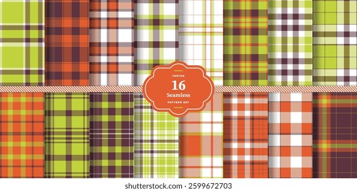 Modern Seamless Tartan featuring Soft Crimson and Rich Amber Textile Design