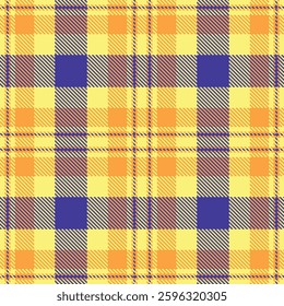 Modern Seamless Tartan in Smoky Light Orange tones Fabric Design