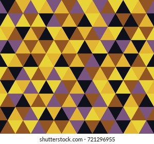 Modern Seamless Triangle Pattern, Vector mosaic pattern, Geometric abstract texture, seamless background (Halloween color)