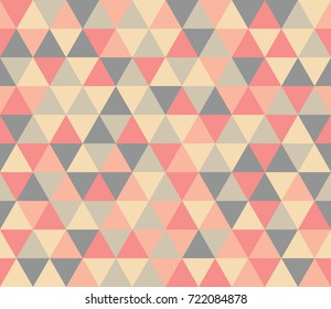 Modern Seamless Triangle Pattern, Vector mosaic pattern, Geometric abstract texture, seamless background (Retor color)