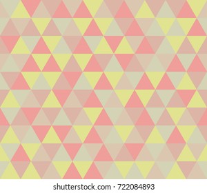 Modern Seamless Triangle Pattern, Vector mosaic pattern, Geometric abstract texture, seamless background (Retor color)
