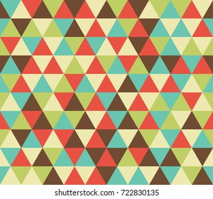 Modern Seamless Triangle Pattern, Vector mosaic pattern, Geometric abstract texture, seamless background