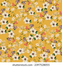 Modern seamless tropical pattern with bright flowers and plants on a black background. Summer colorful hawaiian seamless pattern with tropical plants. Exotic tropics