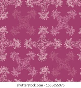 Modern seamless vector botanical with flower. Can be used for printing on paper, stickers, badges, bijouterie, cards, textiles. 
