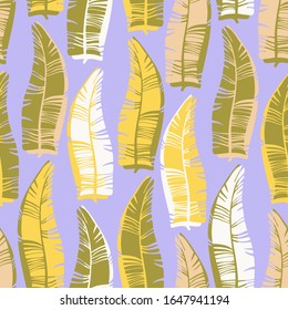 Vector moderno sin fisuras con plumas abstractas decorativas. Se puede utilizar para imprimir en papel, etiquetas, insignias, bijuelas, tarjetas, textiles. 