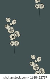 modern seamless vector floral pattern. stylized jasmine flowers. fabric, wrapping paper, background, wallpaper surface and textile design.  macro view. trendy ornament flower neon illustration clipart