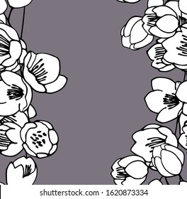 modern seamless vector floral pattern. stylized jasmine flowers. fabric, wrapping paper, background, wallpaper surface and textile design.  macro view. trendy ornament flower neon illustration clipart