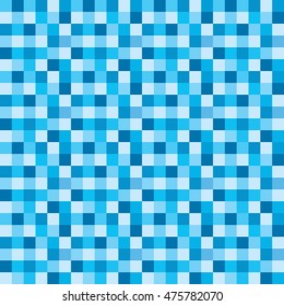 Modern seamless vector pattern made in mosaic style with a fresh look. Easy to print on fabric and paper. Bright shades of the blue.