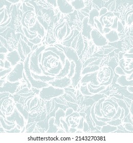 modern, seamless Wallpaper of a bouquet of rose a hand-drawn modern  flower. pattern for print, paper, holiday. vintage style. vector art illustration.