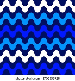 Patrón moderno de ondas transparentes, fondo marino con rayas azules, huella geométrica abstracta, fondo vectorial