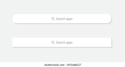 Modern Search App Bar UI Vector in Flat Design Style. Searching Apps Box Icon Illustration