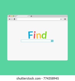 Modern Search Engine PC Browser Page Mockup