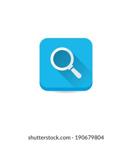 Modern Search Icon With Shadow