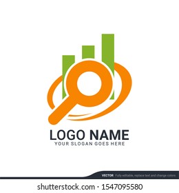 Modern search logo design template. Editable symbol icon logo design. Vector illustration