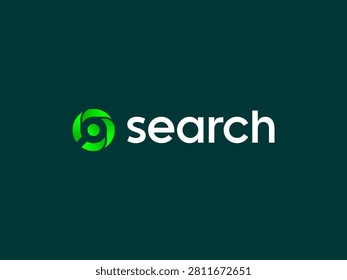 Modern Search Magnifying Glass Browser Research Find Symbol Vector Logo Design Illustration