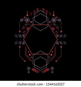 modern secred geometry ornament for background