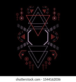 modern secred geometry ornament for background
