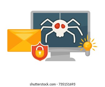 Modern secure antivirus program for computers promotional banner