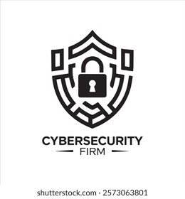 A modern and secure logo for a cybersecurity firm.