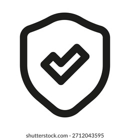 Modern Secure Shield Checkmark Icon for Protection and Verification
