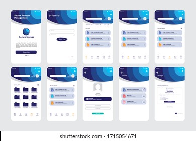 Modern Secure Storage Health App UI Kit Template