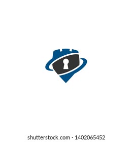 Modern Security abstract logo. Secure protection. Data safe